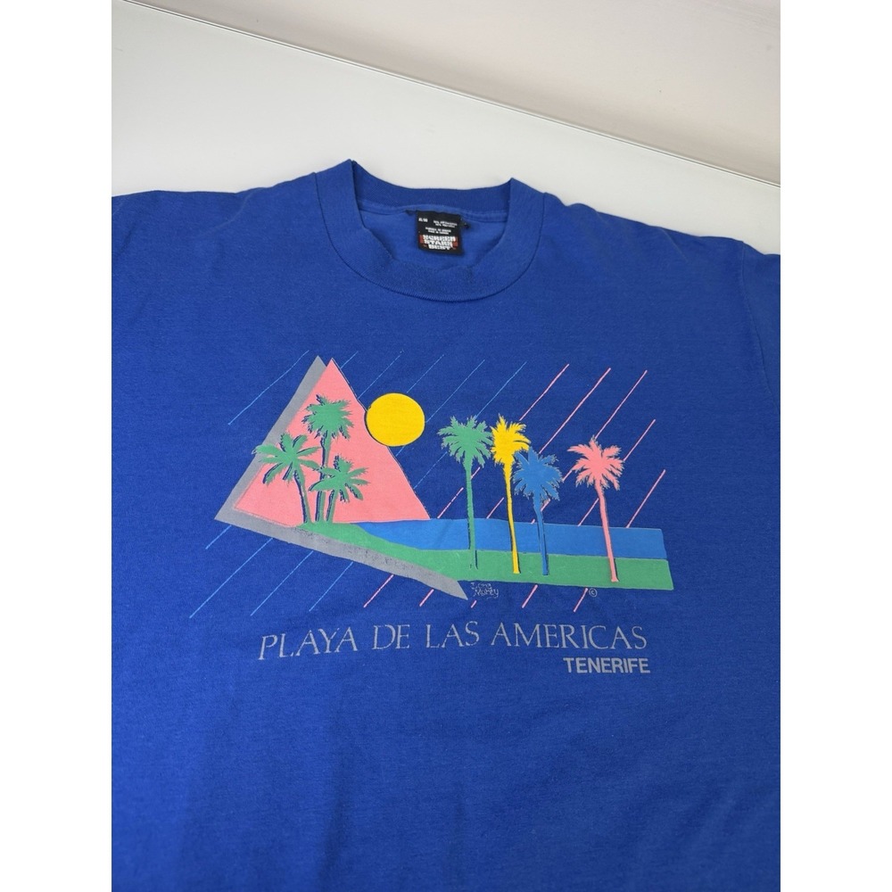 Vintage 90's Playa De Las Americas Tenerife T-Shirt Size XL Screen Stars Retro
